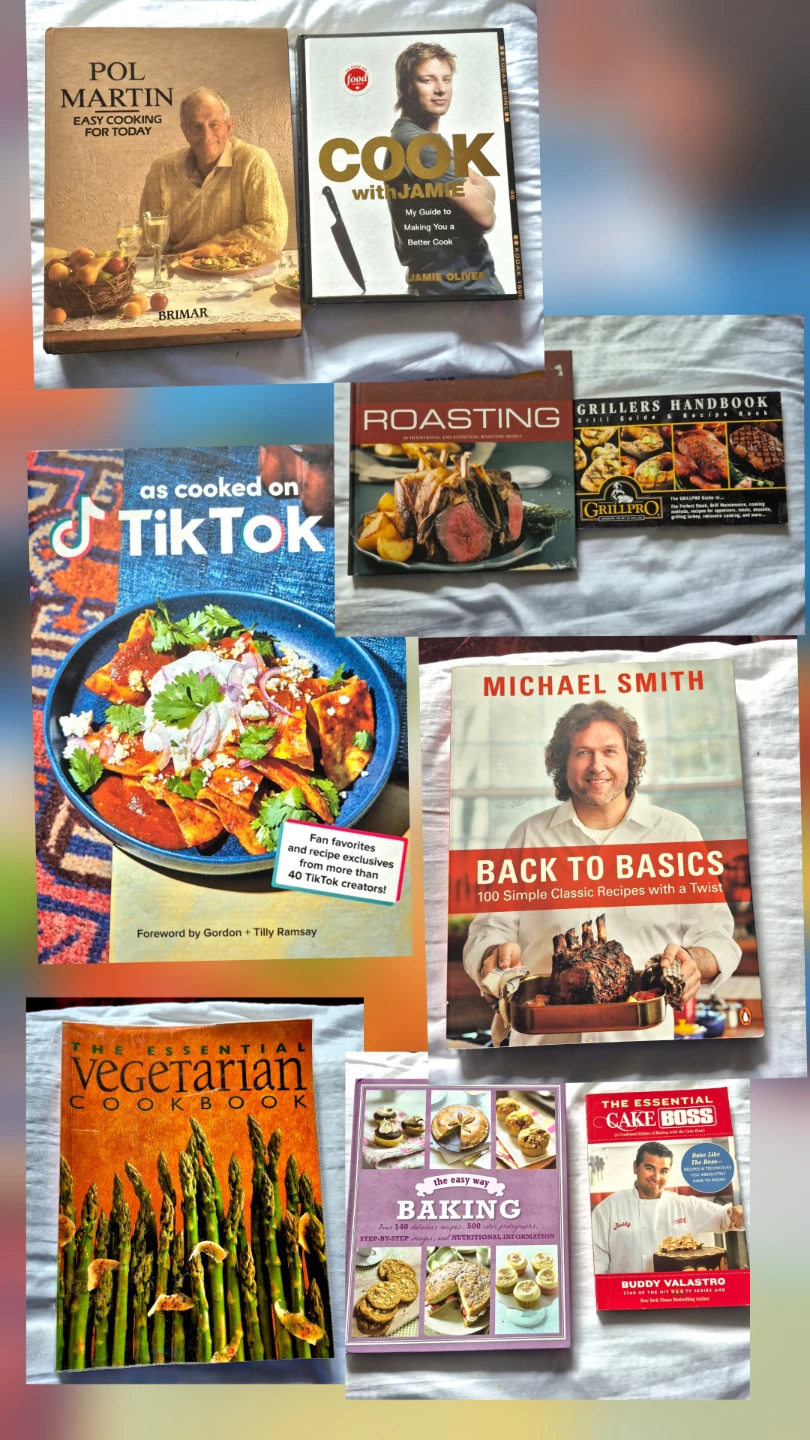 Collection of 9 Assorted Cookbooks