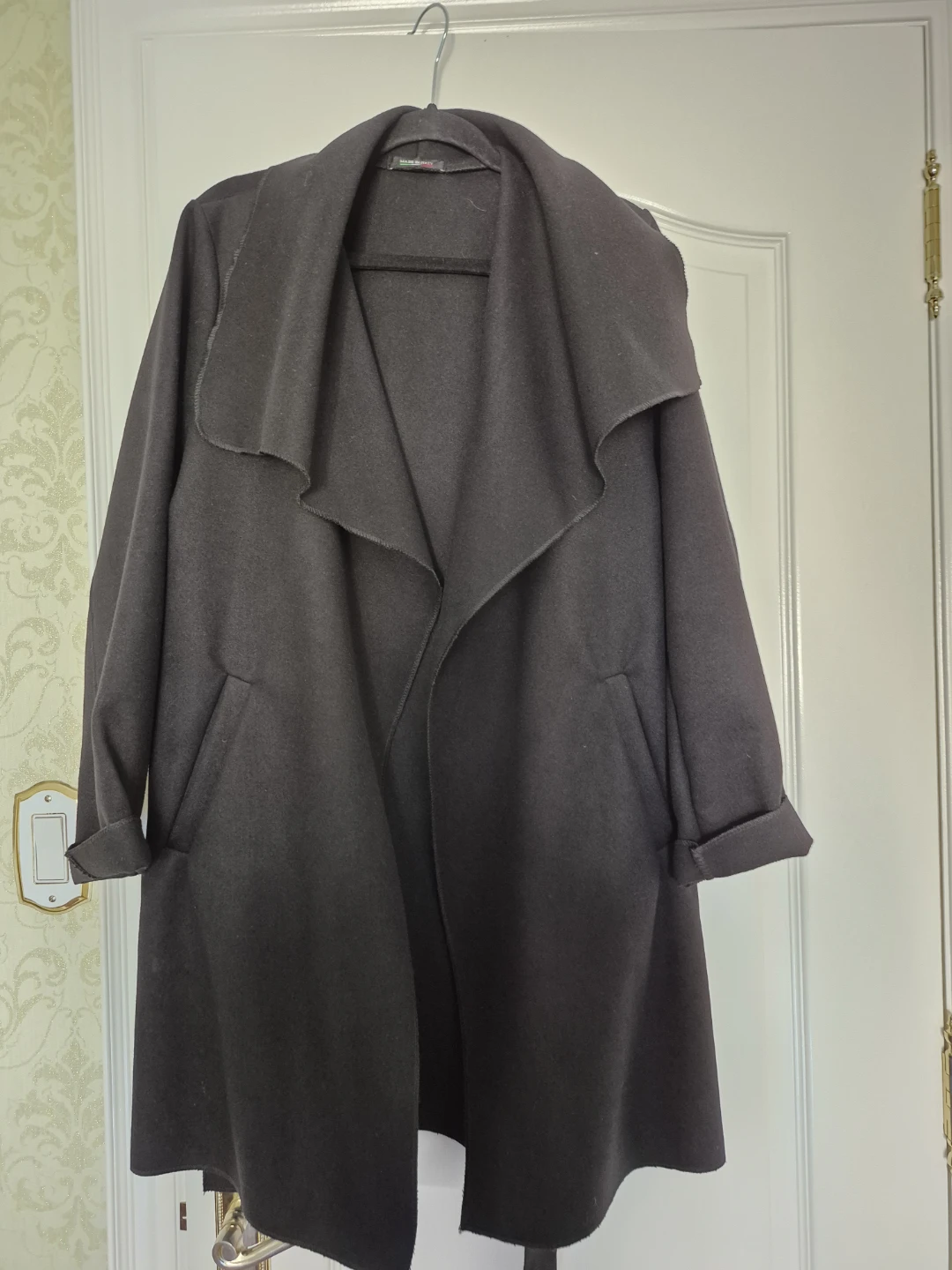 Made in Italy Black Wool Blend Coat