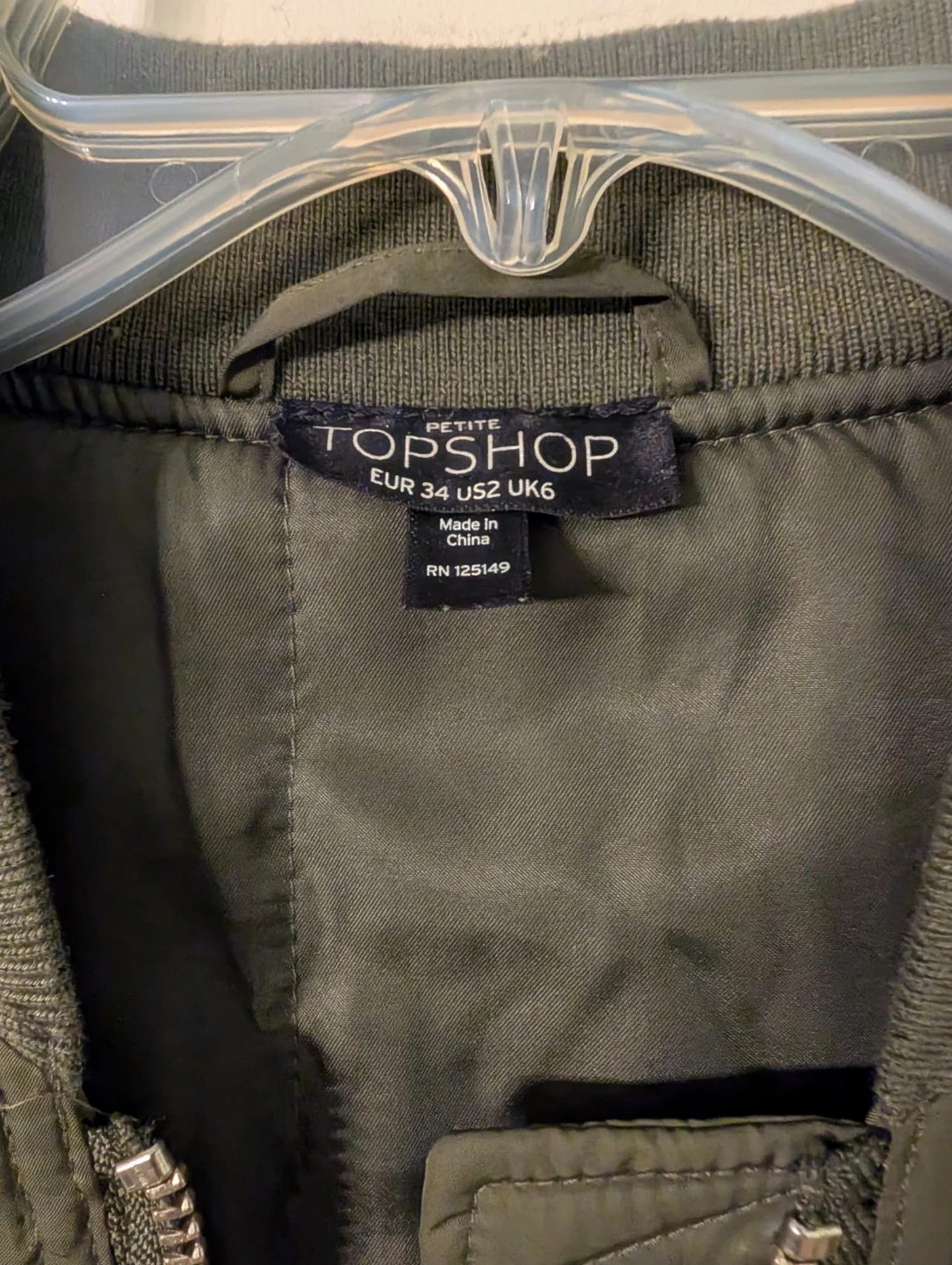 TOPSHOP Flight Jacket  Olive Green - photo 2