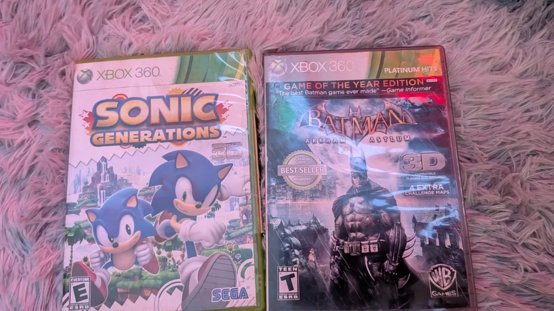 Sonic Generations and Batman Arkham Asylum for Xbox 360