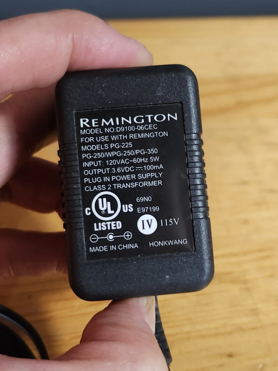 Remington Power Adapter Wired Cable 6ft - photo 2