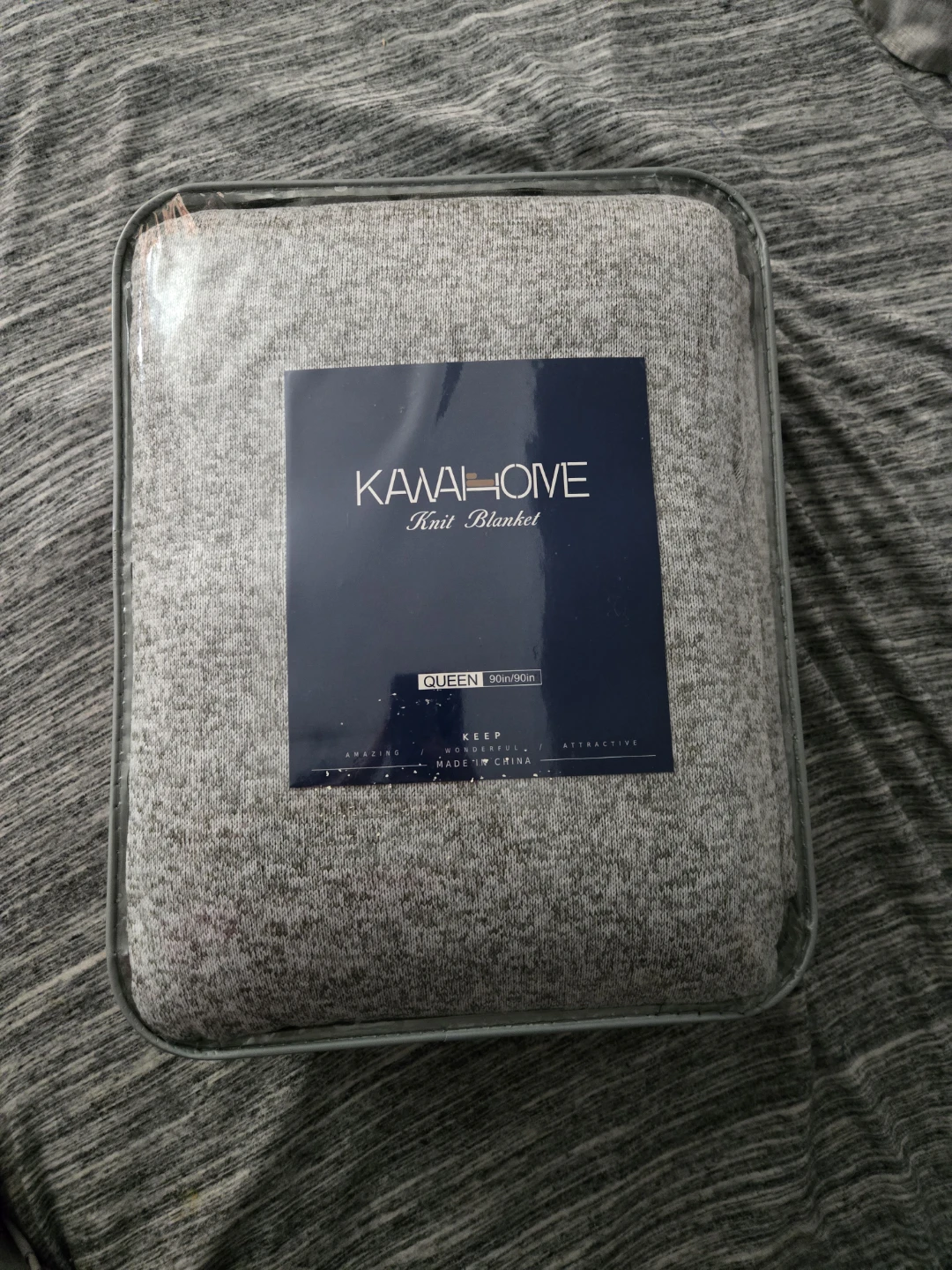 KAWAHOME Queen Knit Jersey Blanket