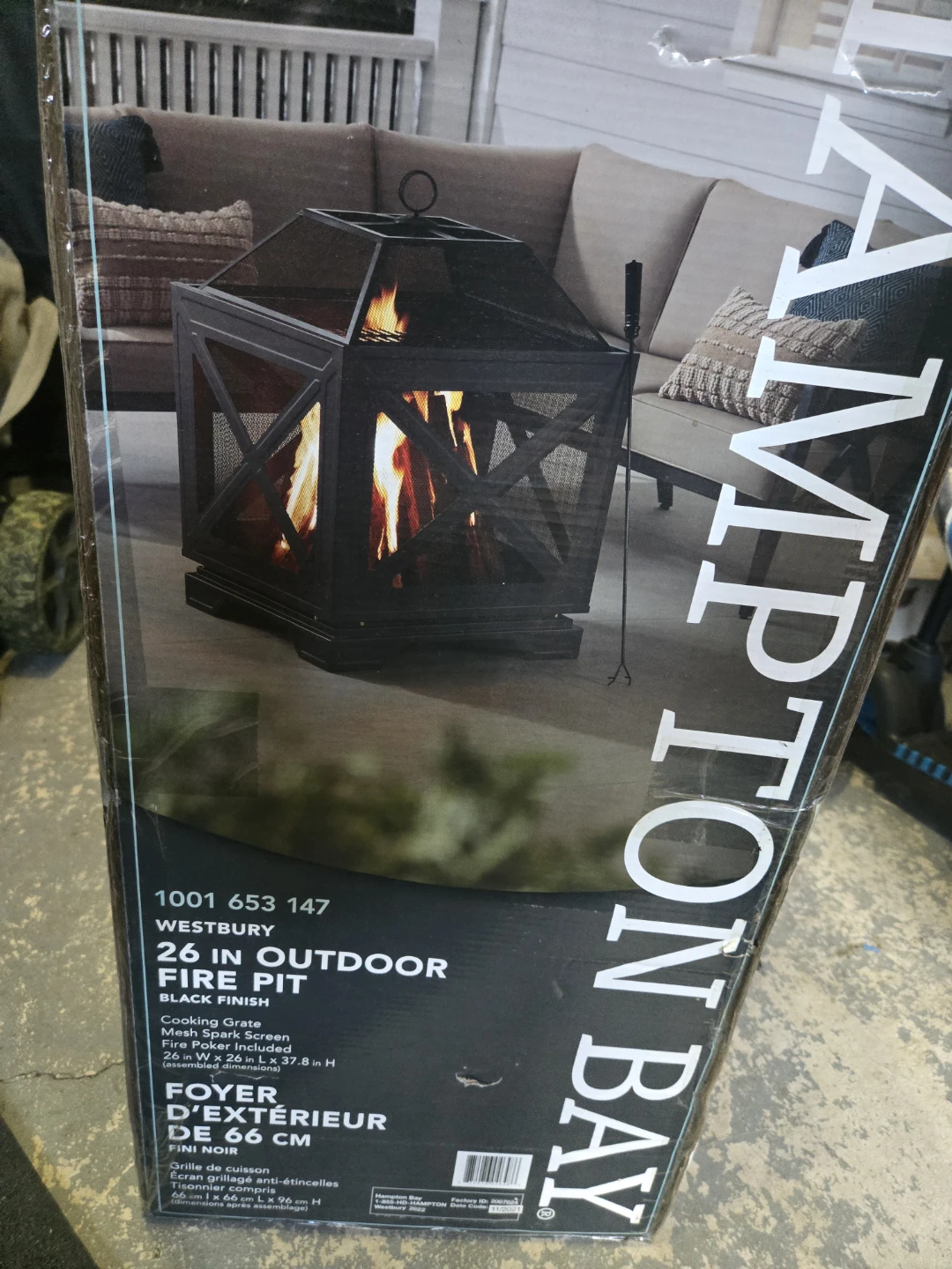 Hampton Bay Westbury 26 inch Outdoor Fire Pit
