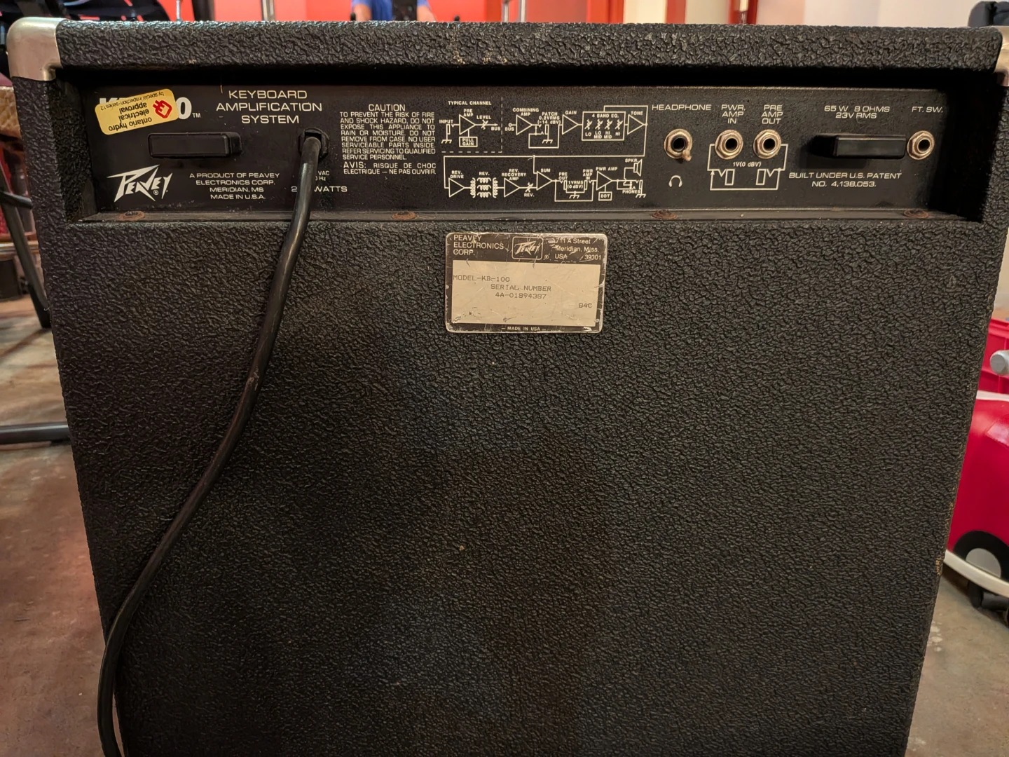 Peavey KB-100 Amplifier - photo 4
