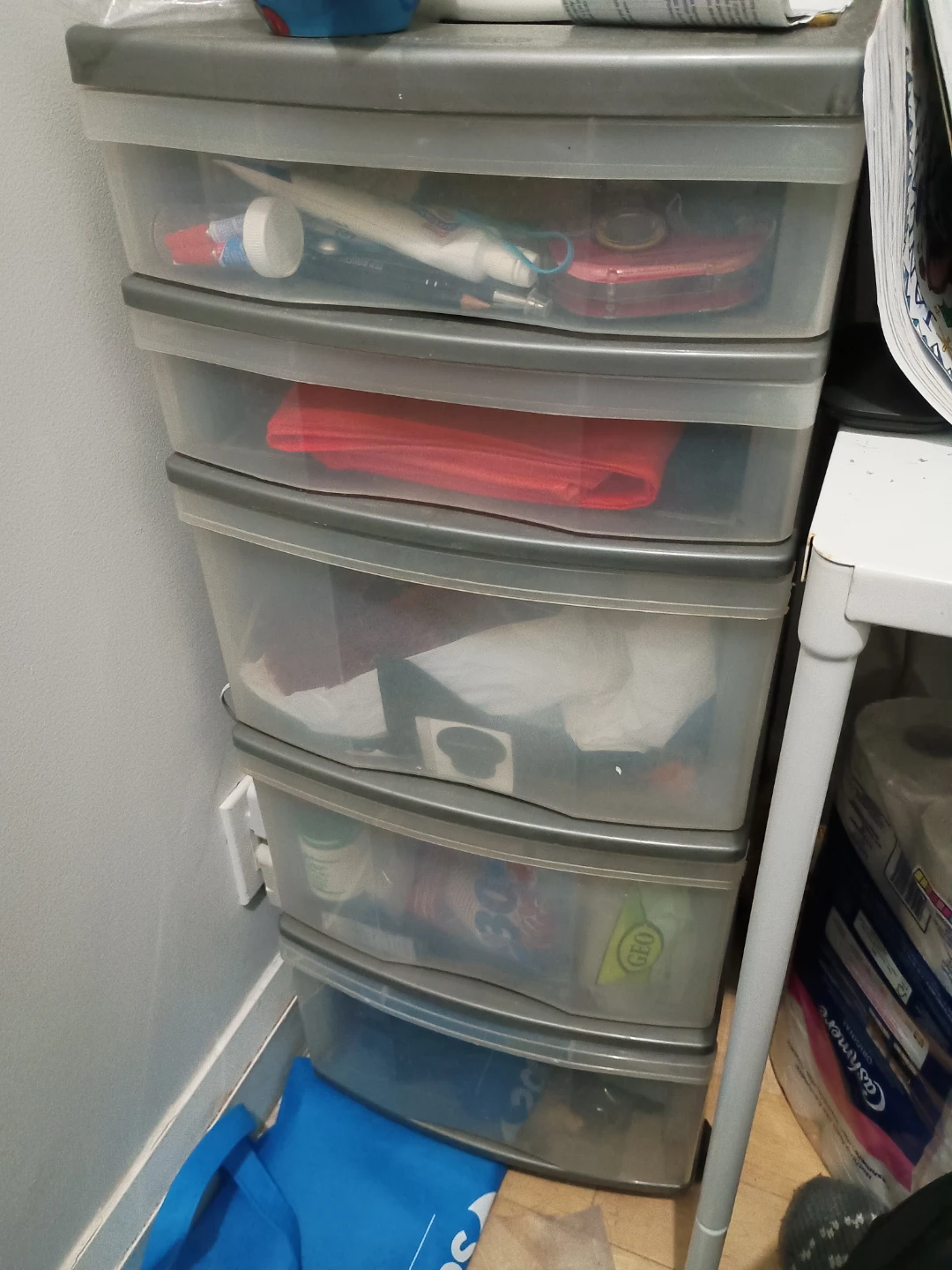 Sterilite 5-Drawer Plastic Storage Tower