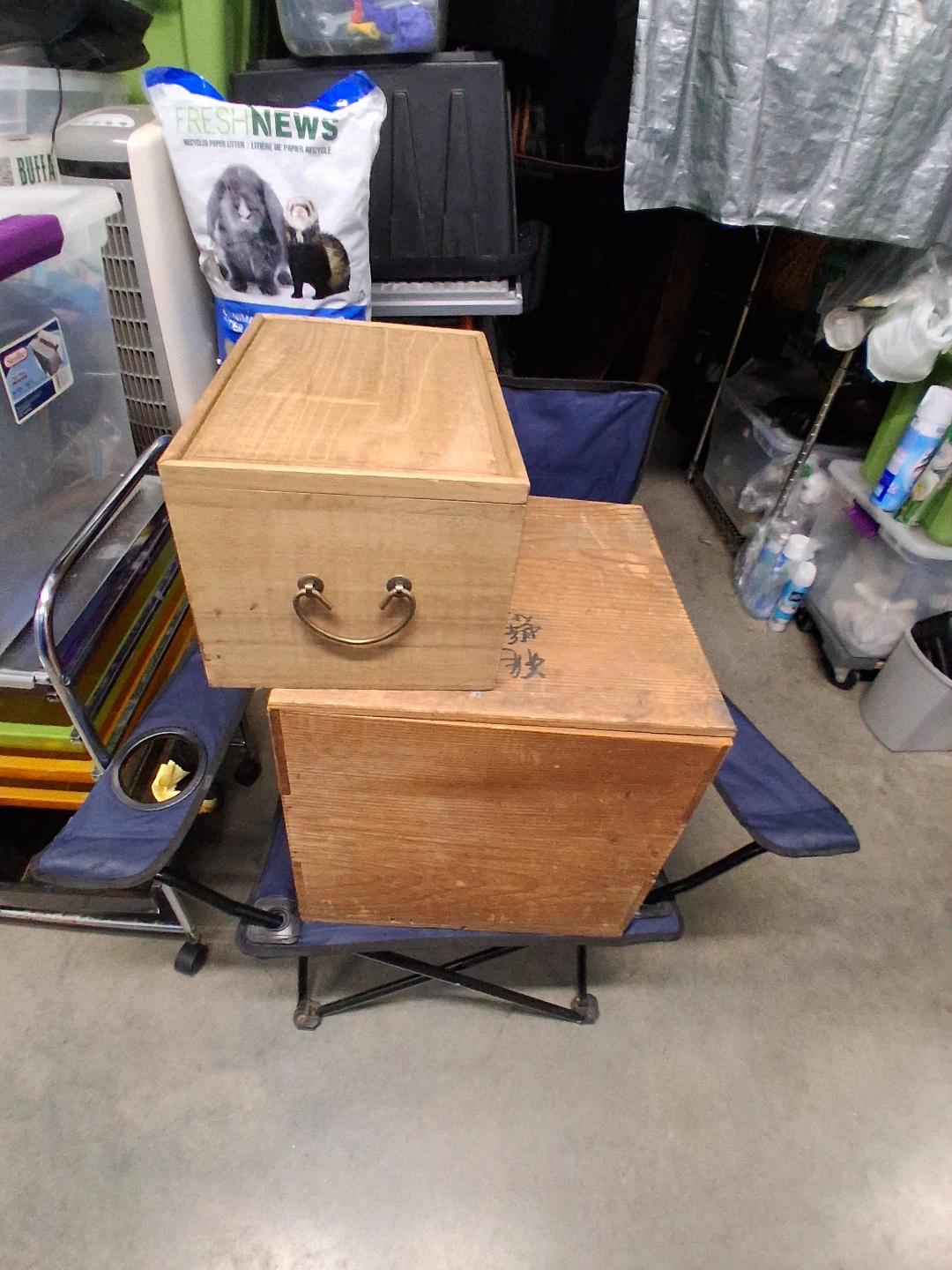 Vintage Japanese Wooden Storage Boxes