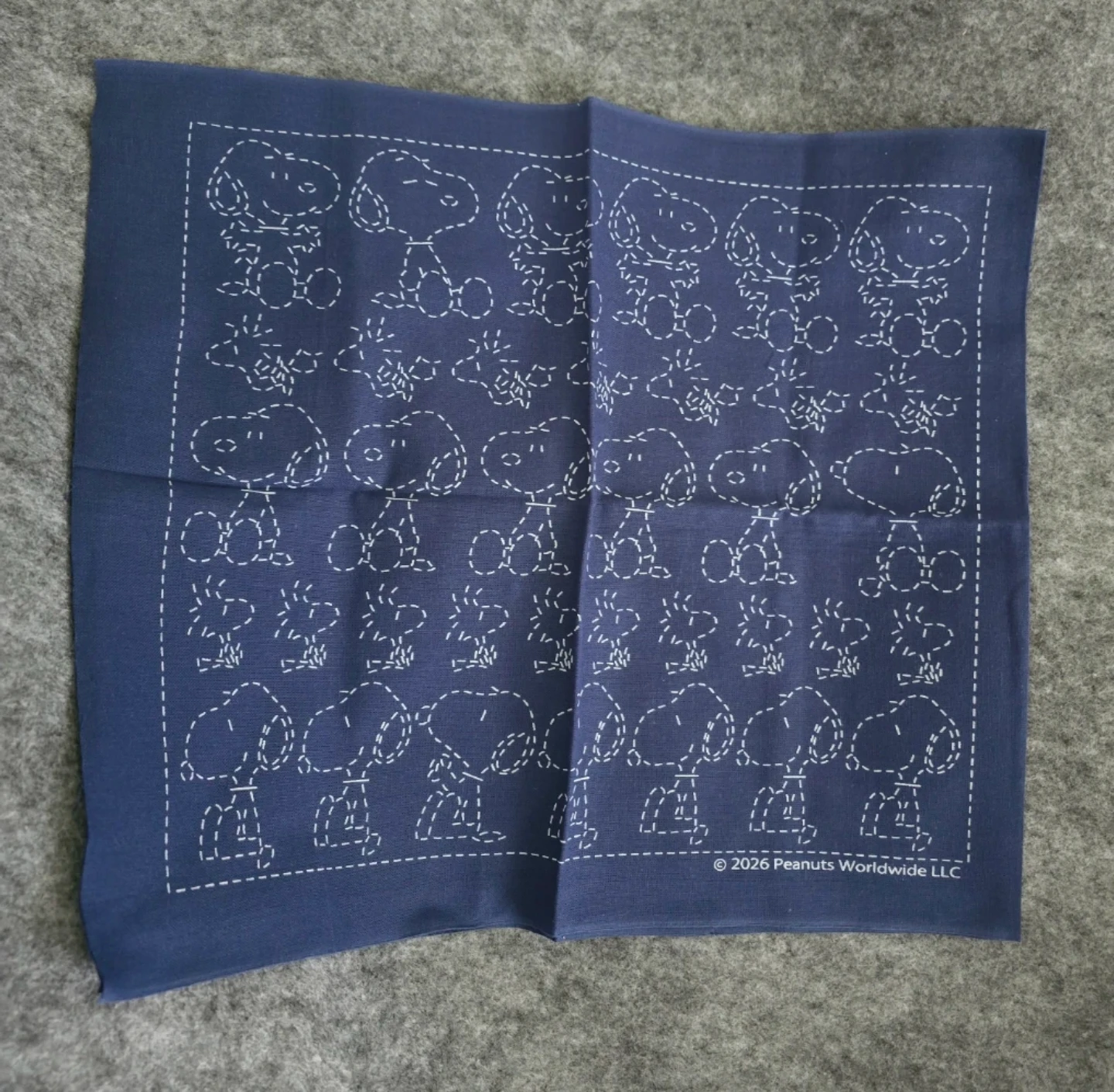 Japan New  Sashiko Peanuts Snoopy Blue