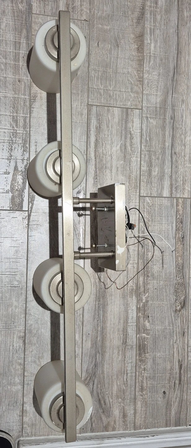 4-Light Brushed Nickel Bathroom Vanity Fixture - photo 2