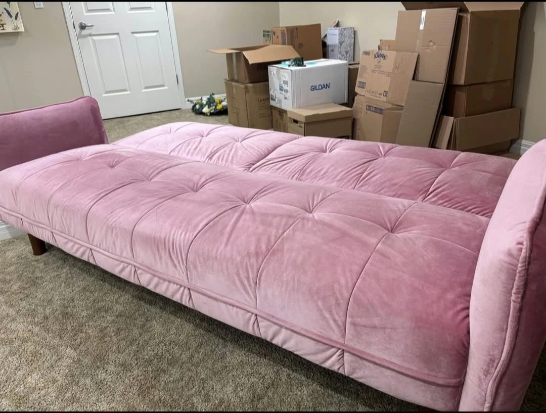 Free delivery pink velvet sofa - photo 4