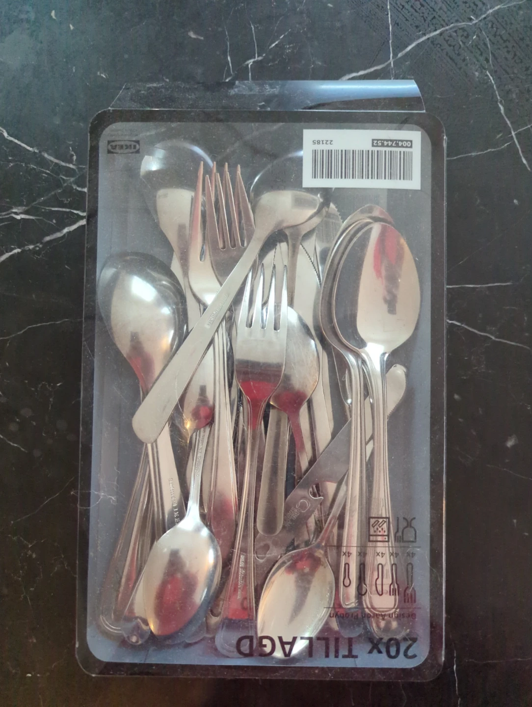 Assorted IKEA TILLAGD 20-piece Cutlery Set and others