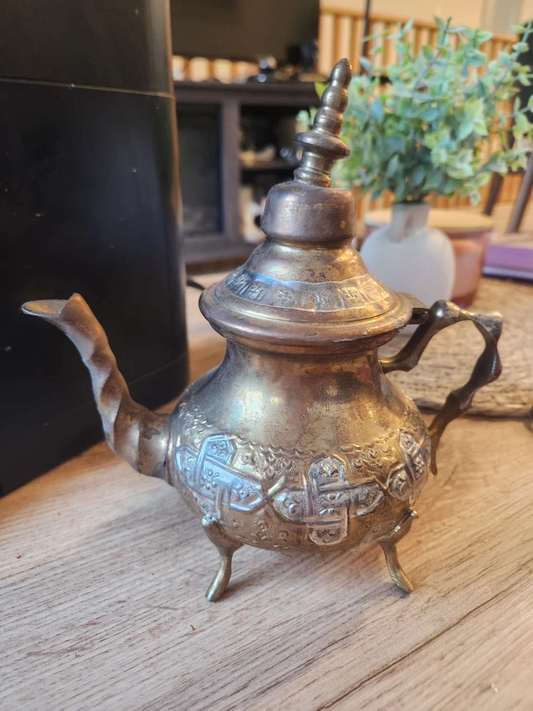 Vintage Brass Decorative Teapot