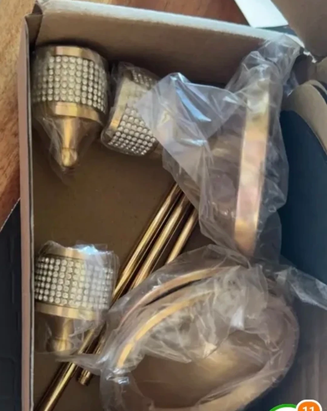 Brand new  Set of 3 Crystal Candle Holders - photo 3