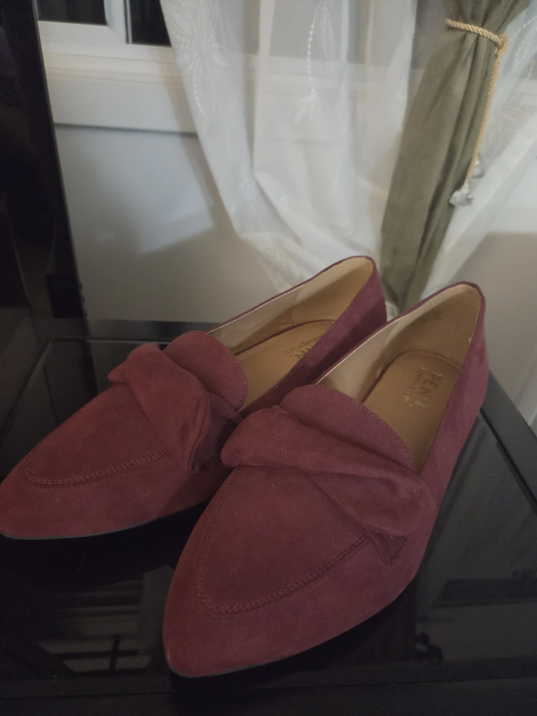 Penn Penningtons Burgundy Suede Loafers - photo 5