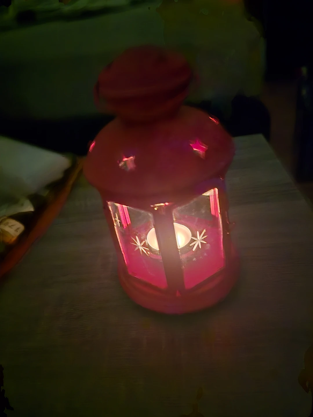 Red Metal Star Lantern - photo 4