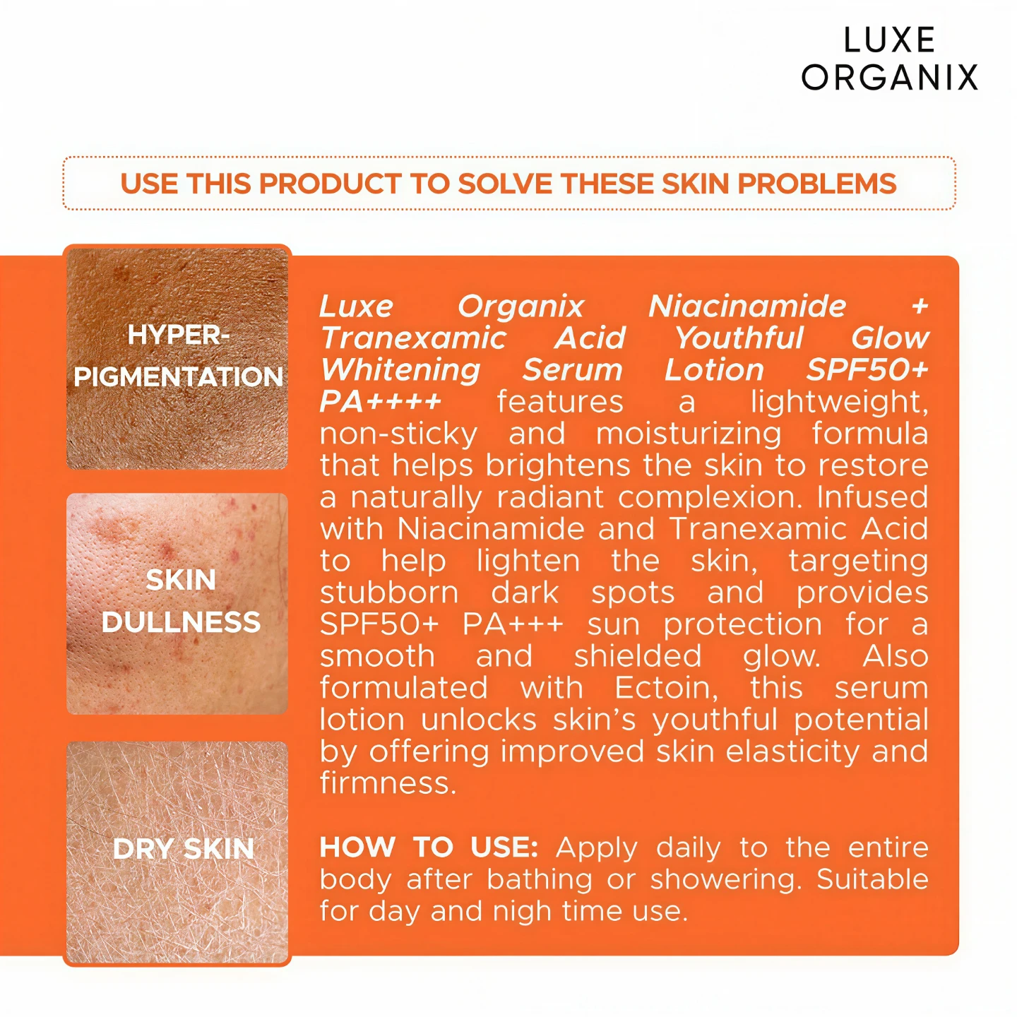LUXE ORGANIX Niacinamide + Tranexamic Acid Youthful Glow - photo 5