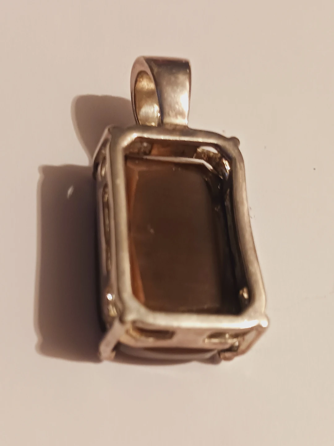 Beautiful Smokey Quartz Stone  Square Pendant - photo 4