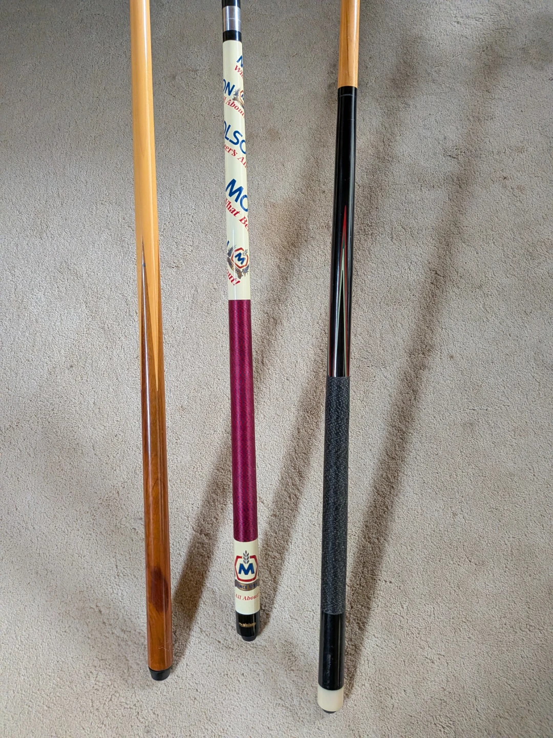 Set of 3 Pool Cues
