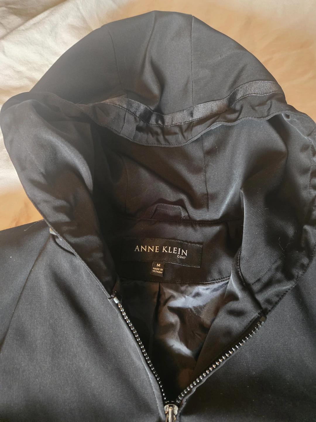Anne Klein Black raincoat with hood - photo 3