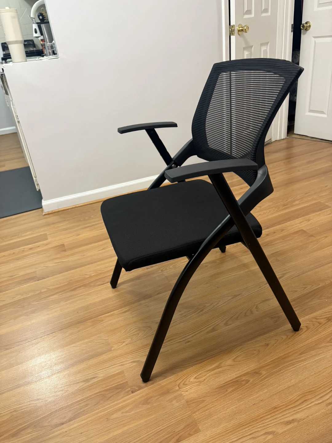 Black Folding Mesh Office Chair - photo 2