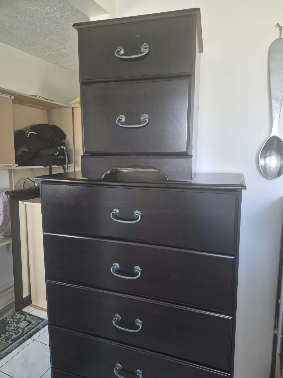 Dark Brown Dresser and Matching Nightstand - photo 3