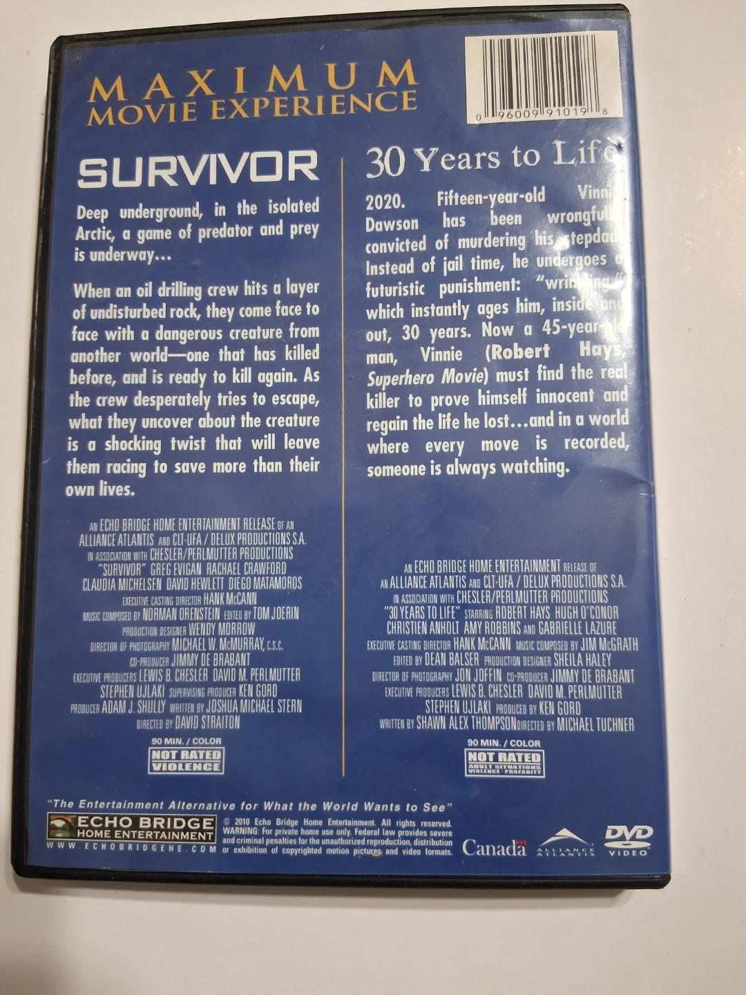 Survivor / 30 Years to Life DVD Double Feature - photo 3