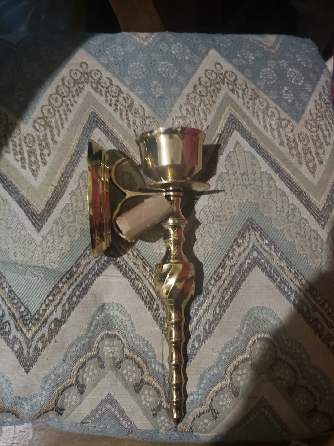 Vintage Brass Wall Sconce Candle Holder. Set of 2 - photo 3