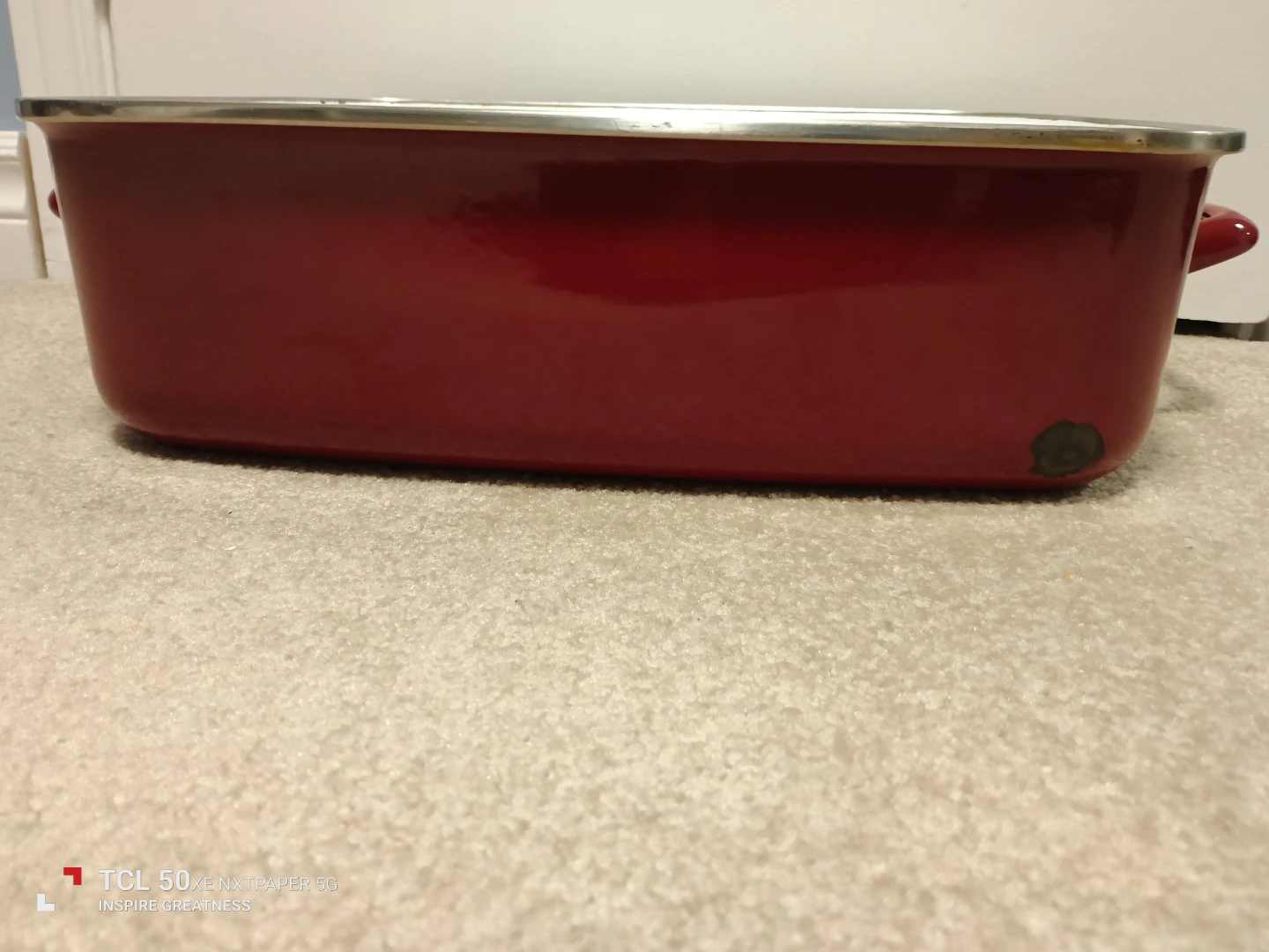 KitchenAid Red Enamel Roasting Pan - photo 4