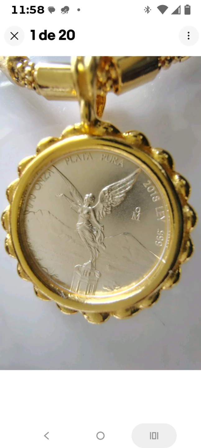 2018 Mexican Libertad Silver Coin Pendant - photo 2