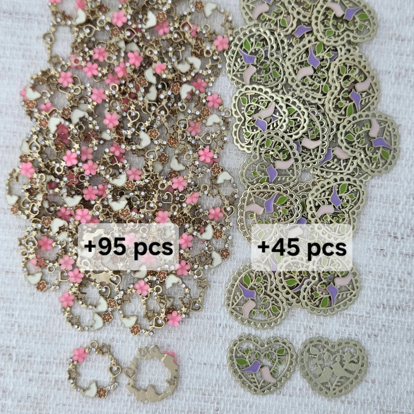 Assorted Charms - 140 pieces