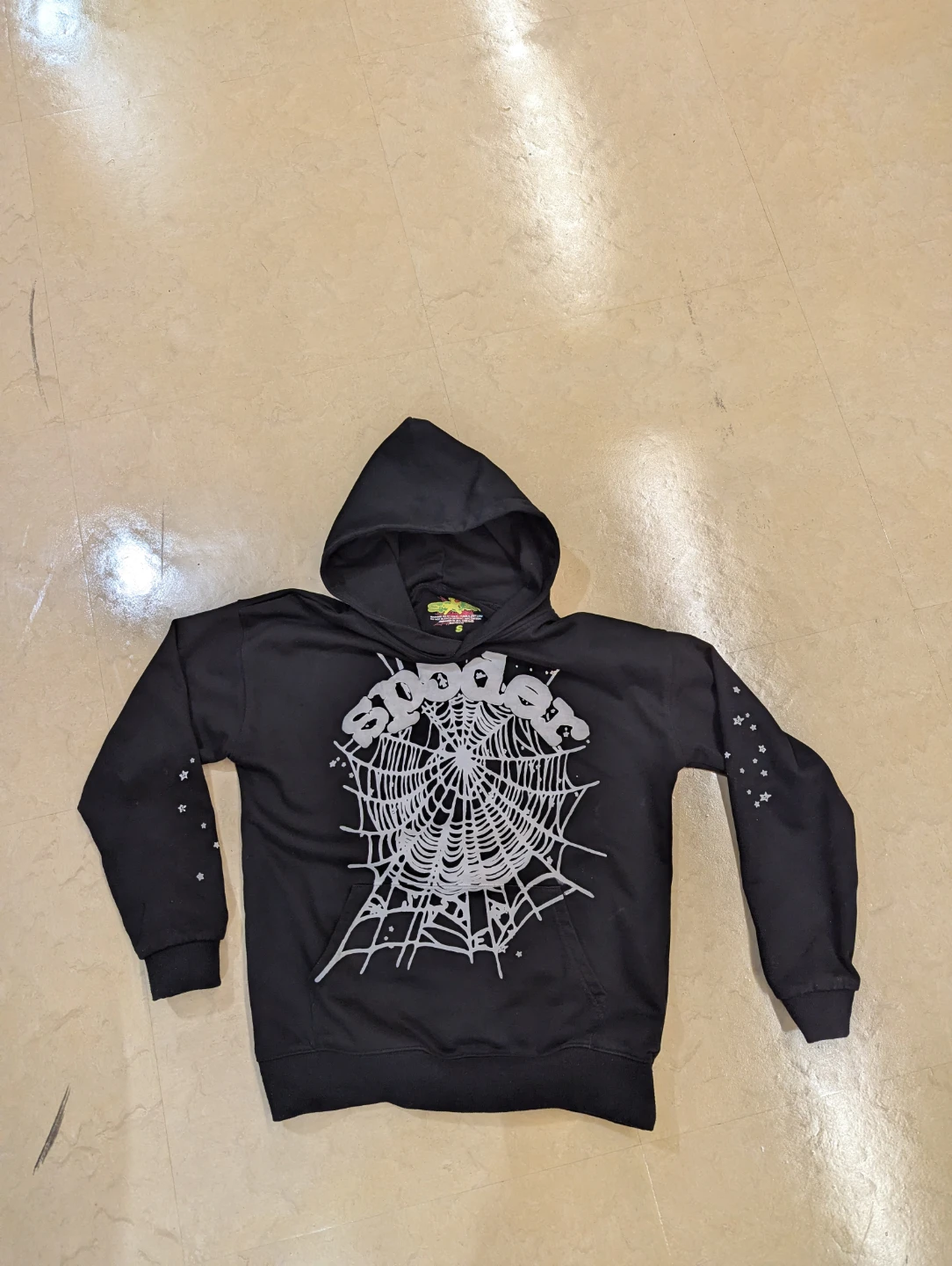 SP5DER Black Web Hoodie