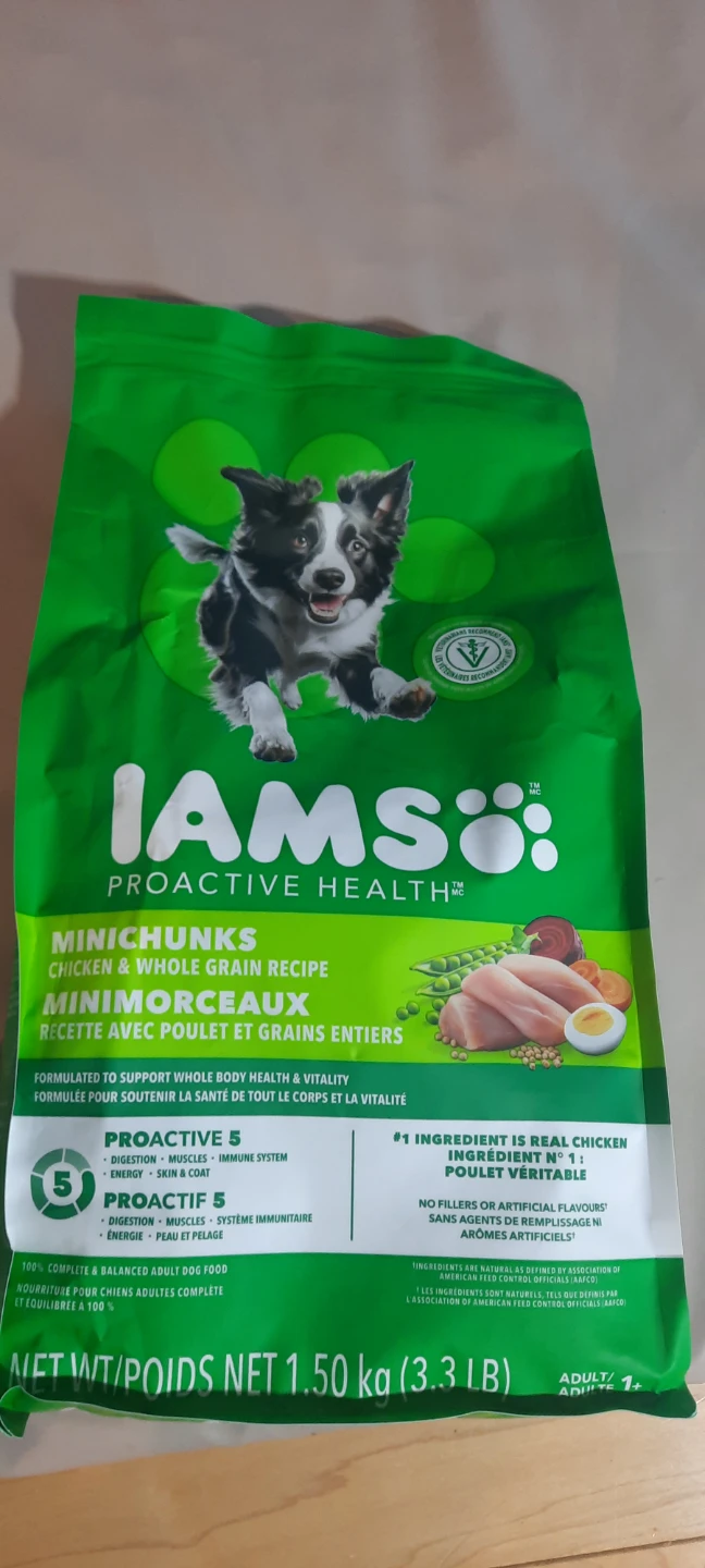 Sealed IAMS Proactive Health MiniChunks Dog Food 1.5kg - photo 2