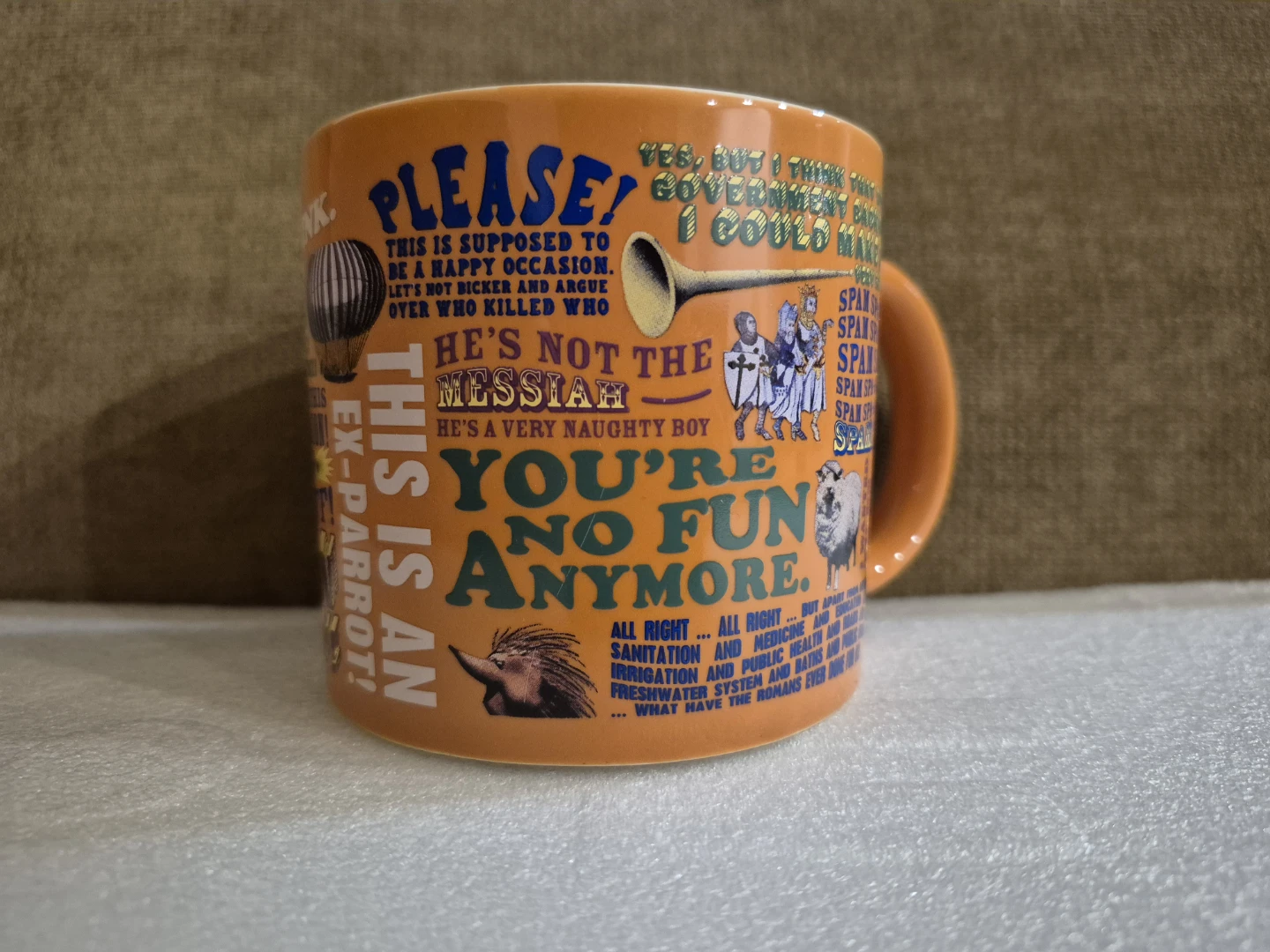 Monty Python themed ceramic mug (Skokie)