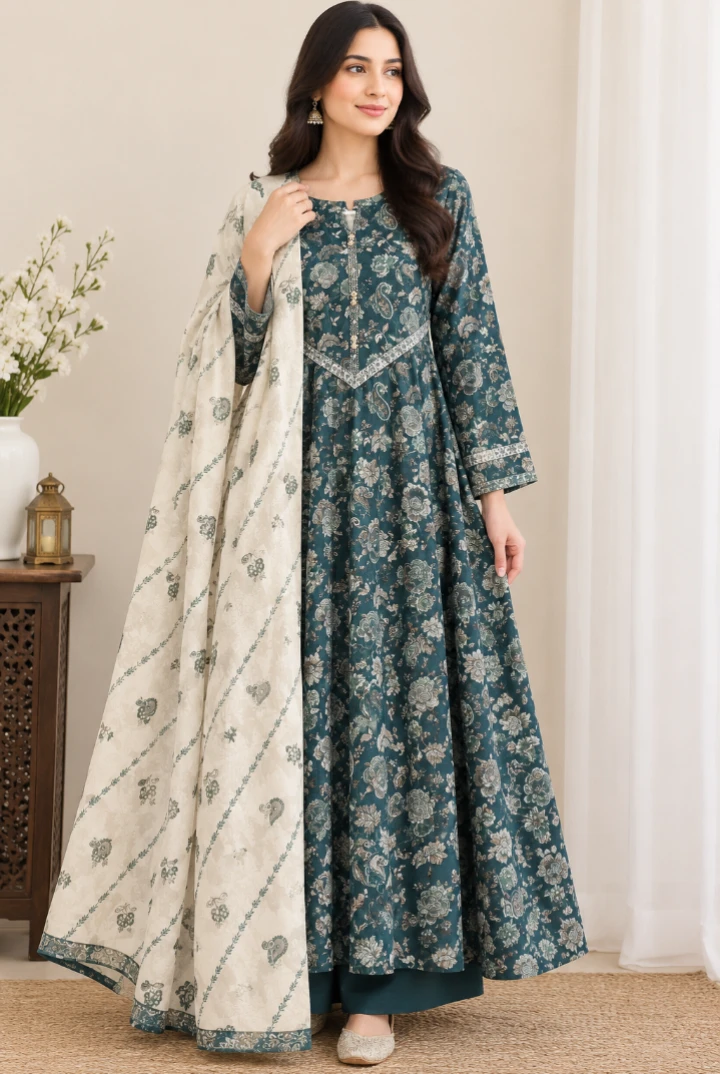 Ready to wear Bin Saeed 3-Piece Floral Print Suit