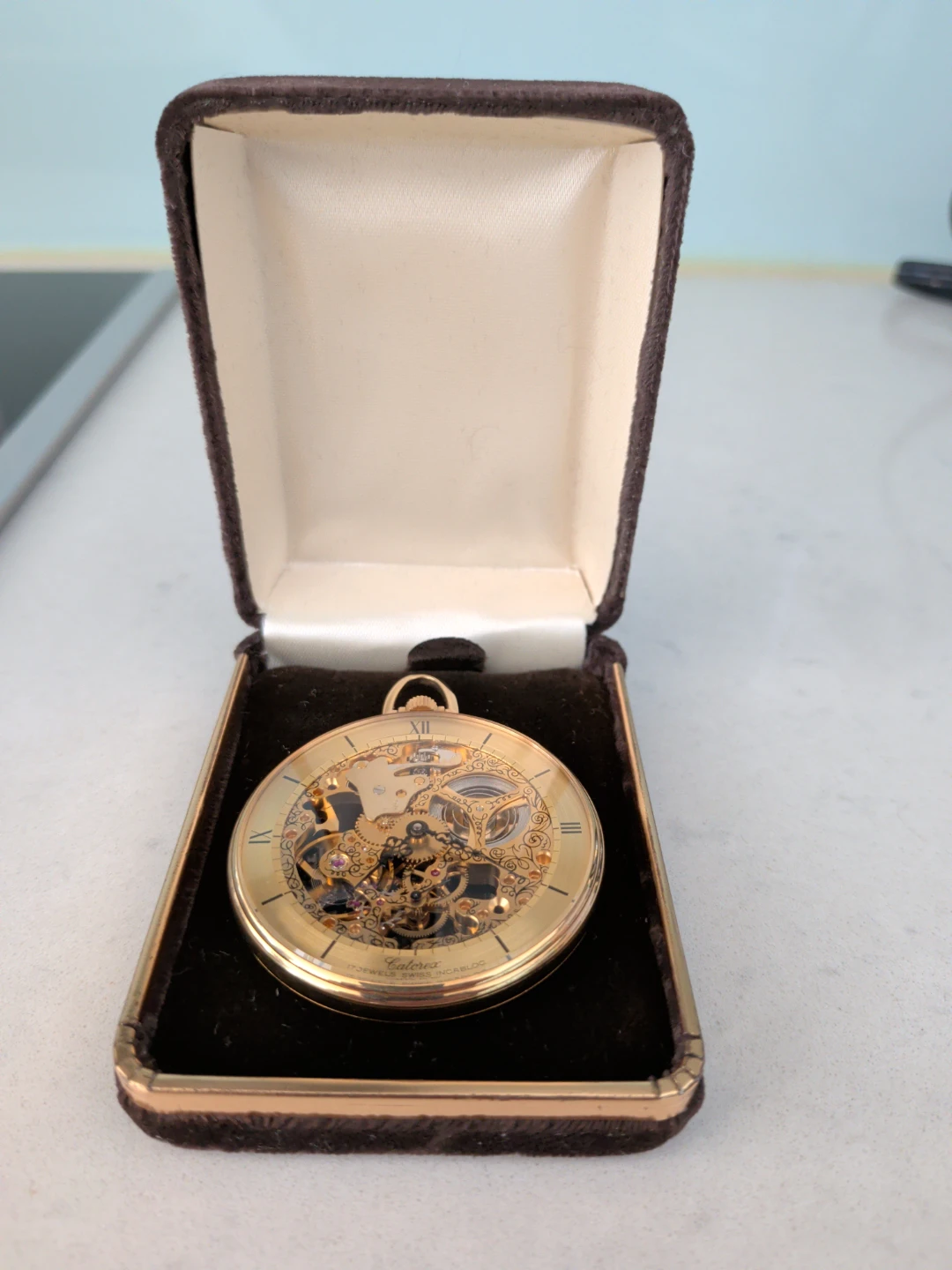 Catorex 17 Jewels Skeleton Pocket Watch