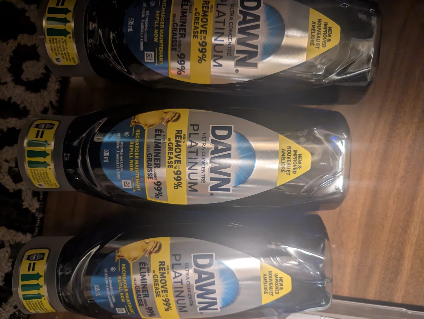 3 Dawn Platinum Dishwashing Liquid Bottles all 3 for $10