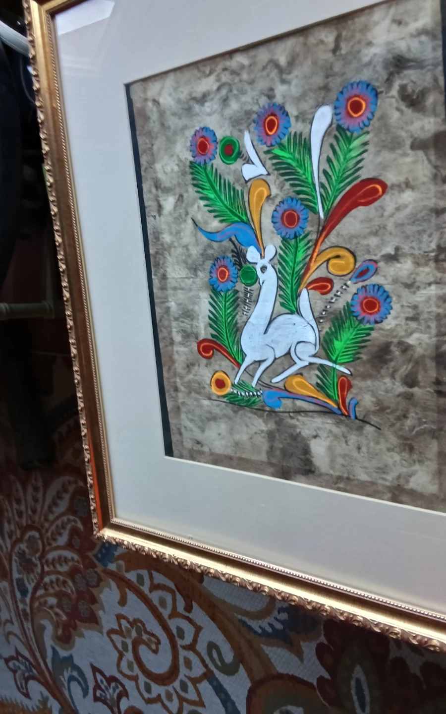 Vintage Mexican Folk Art Deer Painting - photo 5