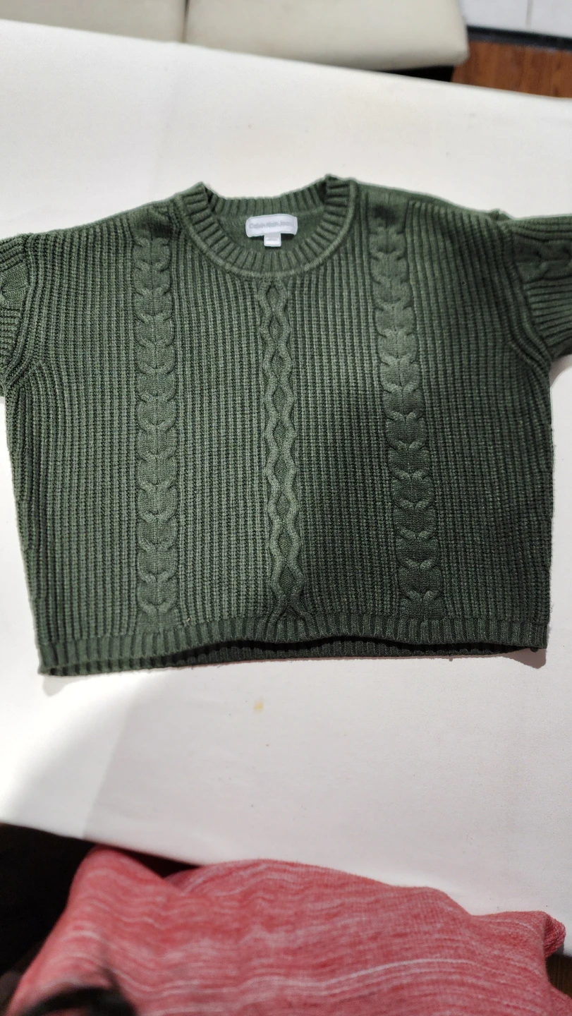Calvin Klein Jeans Olive Cable Knit Sweater - photo 2