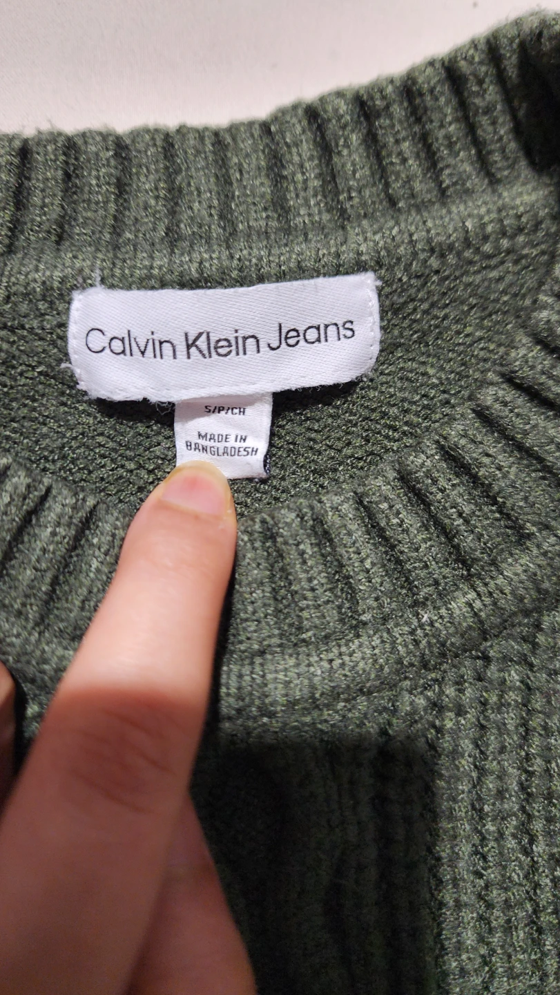 Calvin Klein Jeans Olive Cable Knit Sweater - photo 4