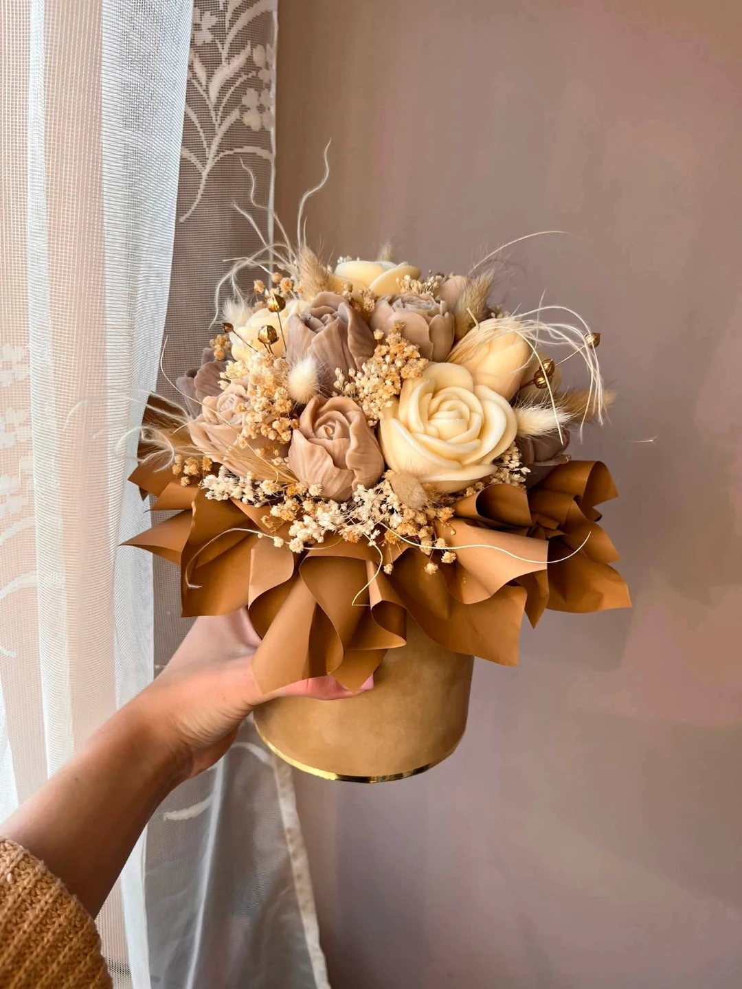 Handcrafted decorative flower  arrangement - photo 3