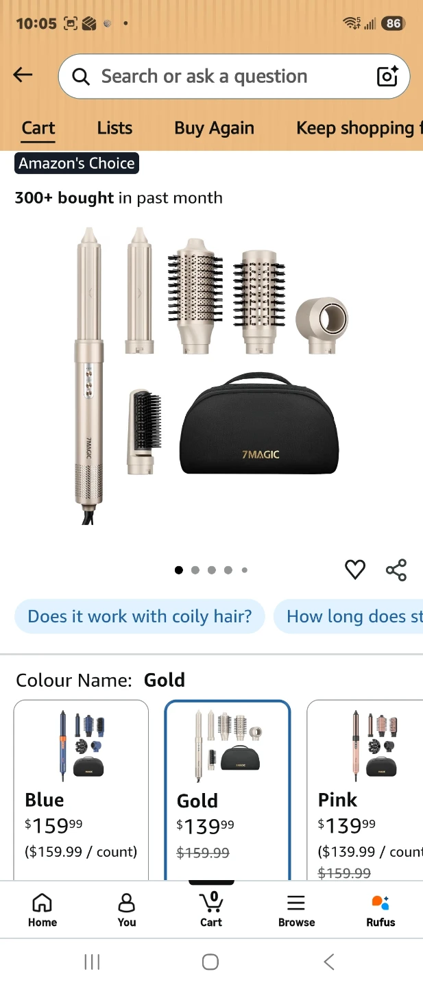 7MAGIC 6-in-1 Hot Air Styler - Gold