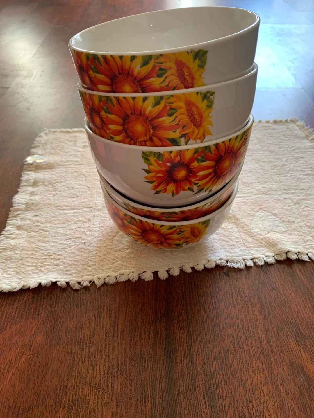 Set of 5 Sunflower Print Bowls - photo 5