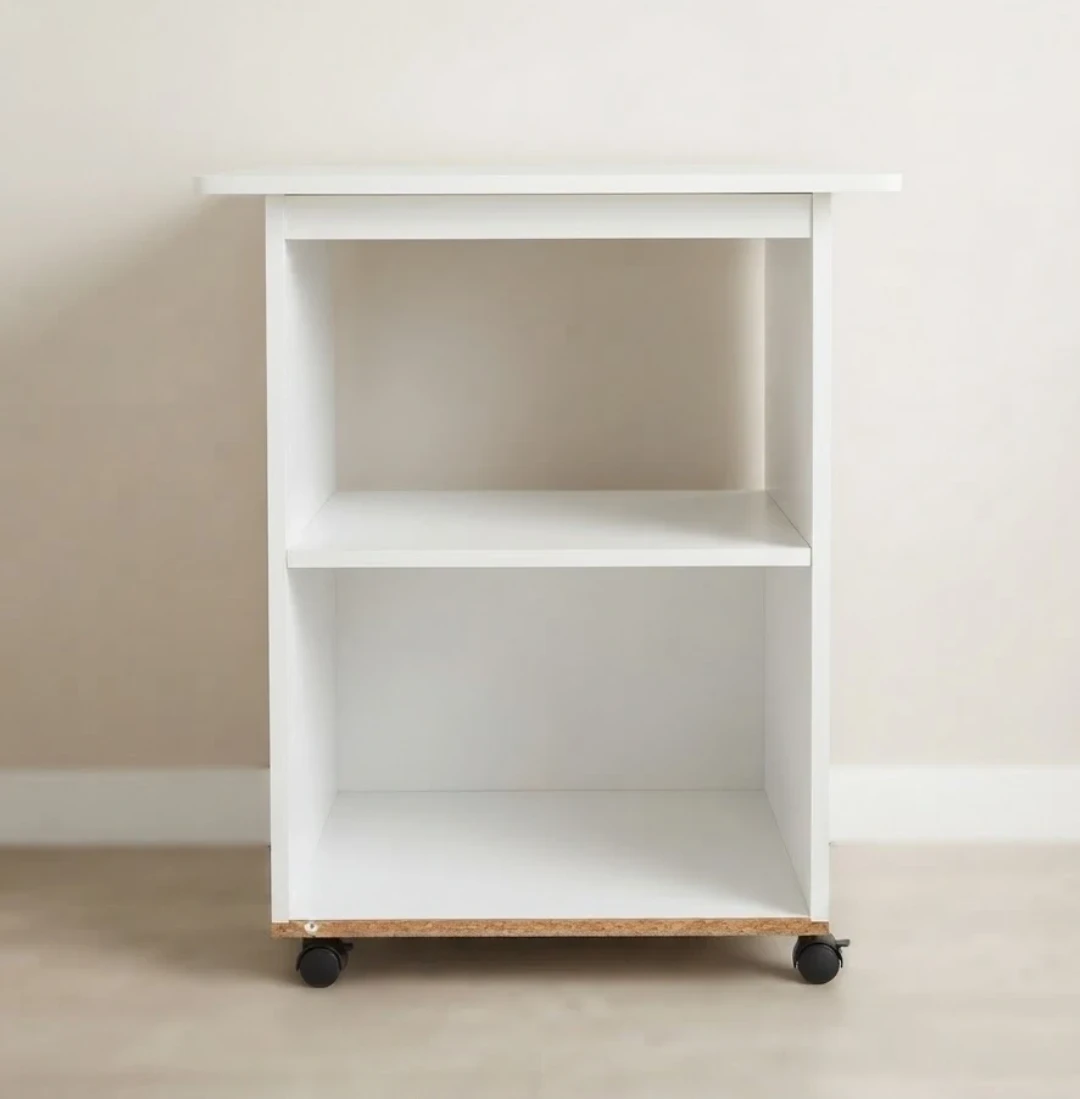 Microwave Stand White storage unit with wheels