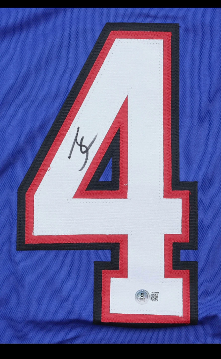Custom Autographed James Cook Buffalo Bills Jersey - photo 2
