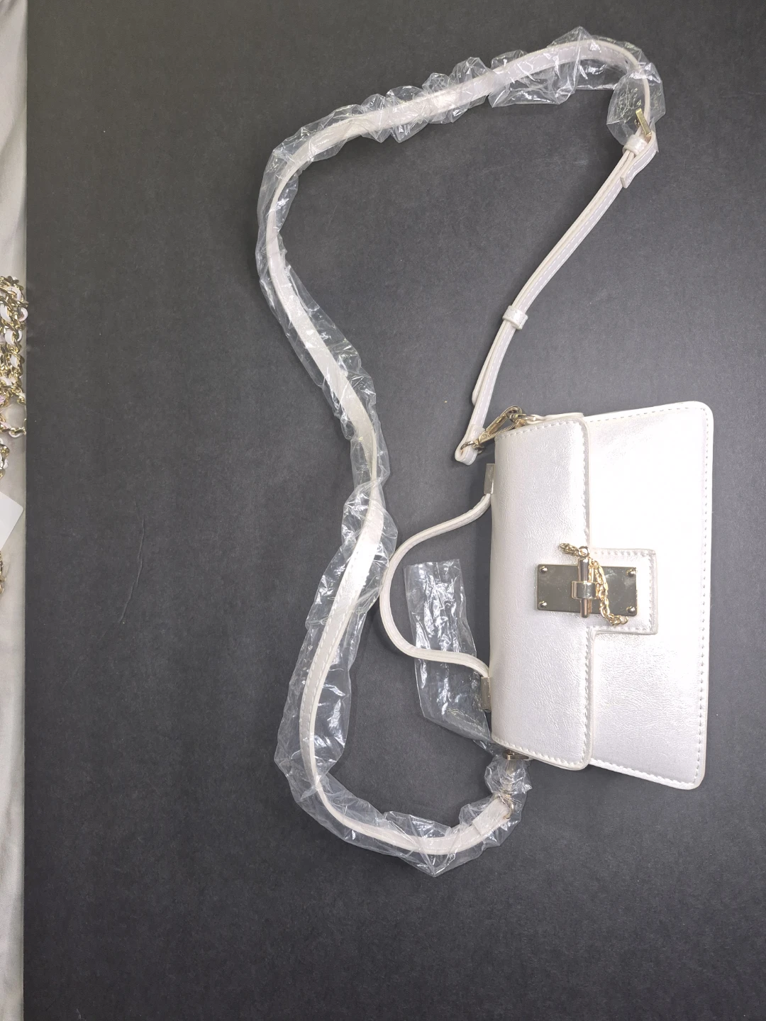 ALDO Crossbody Bag in Pearlescent White