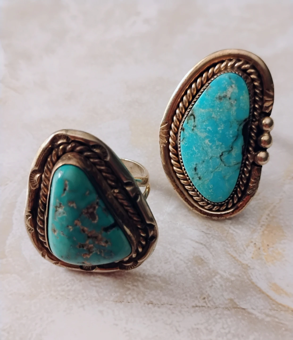 LOT OF GENUINE TURQUOISE AND STERLING SILVER JEWELRY PIECES - photo 2