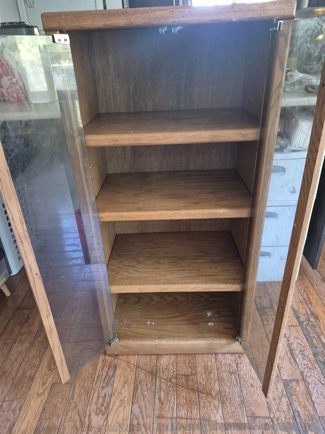 Oak Display Cabinet with Glass Doors - photo 3