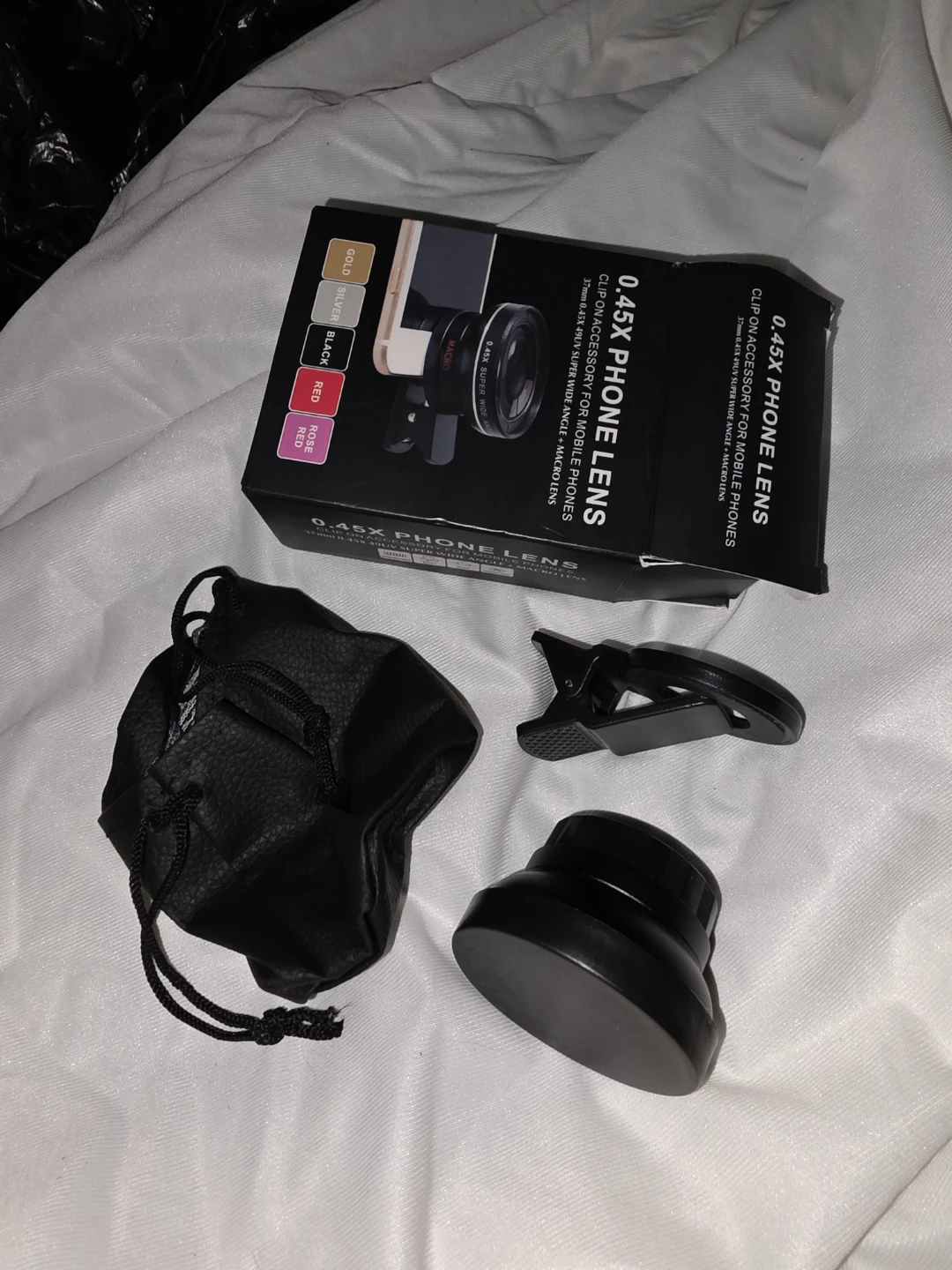 0.45X Mobile Phone Lens Clip-On Accessory