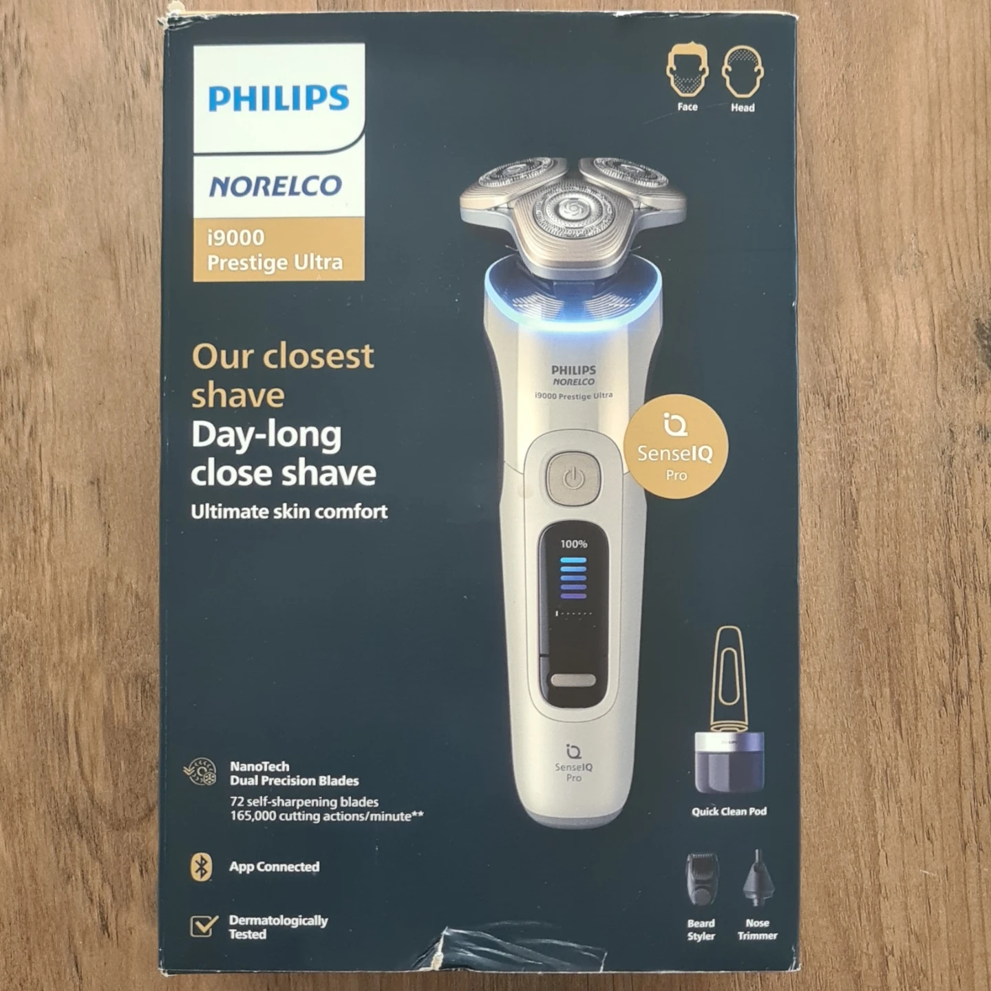 Philips Norelco i9000 Prestige Ultra – Wet & Dry, White Gold