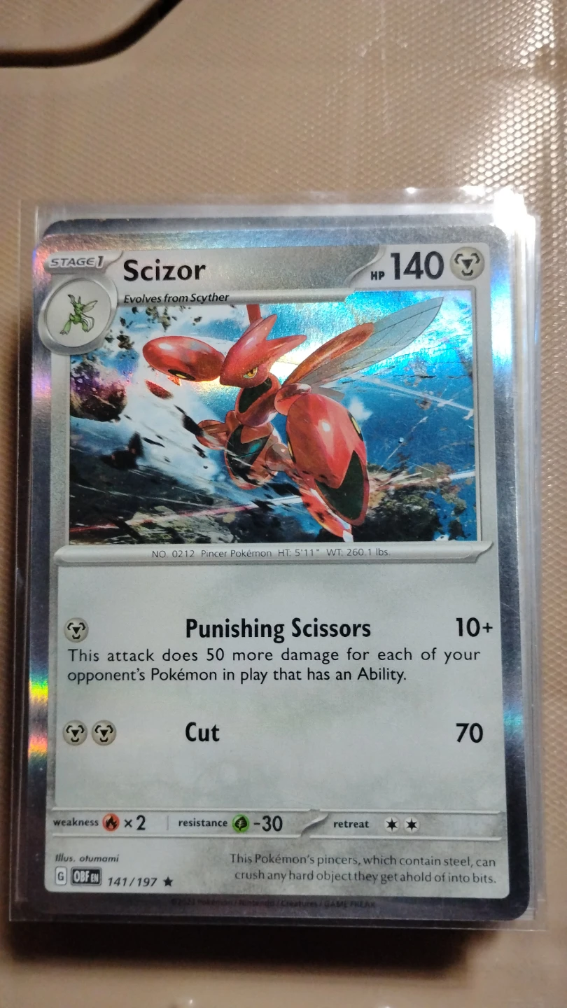 Scizor 141/197 Obsidian Flames Pokemon Card