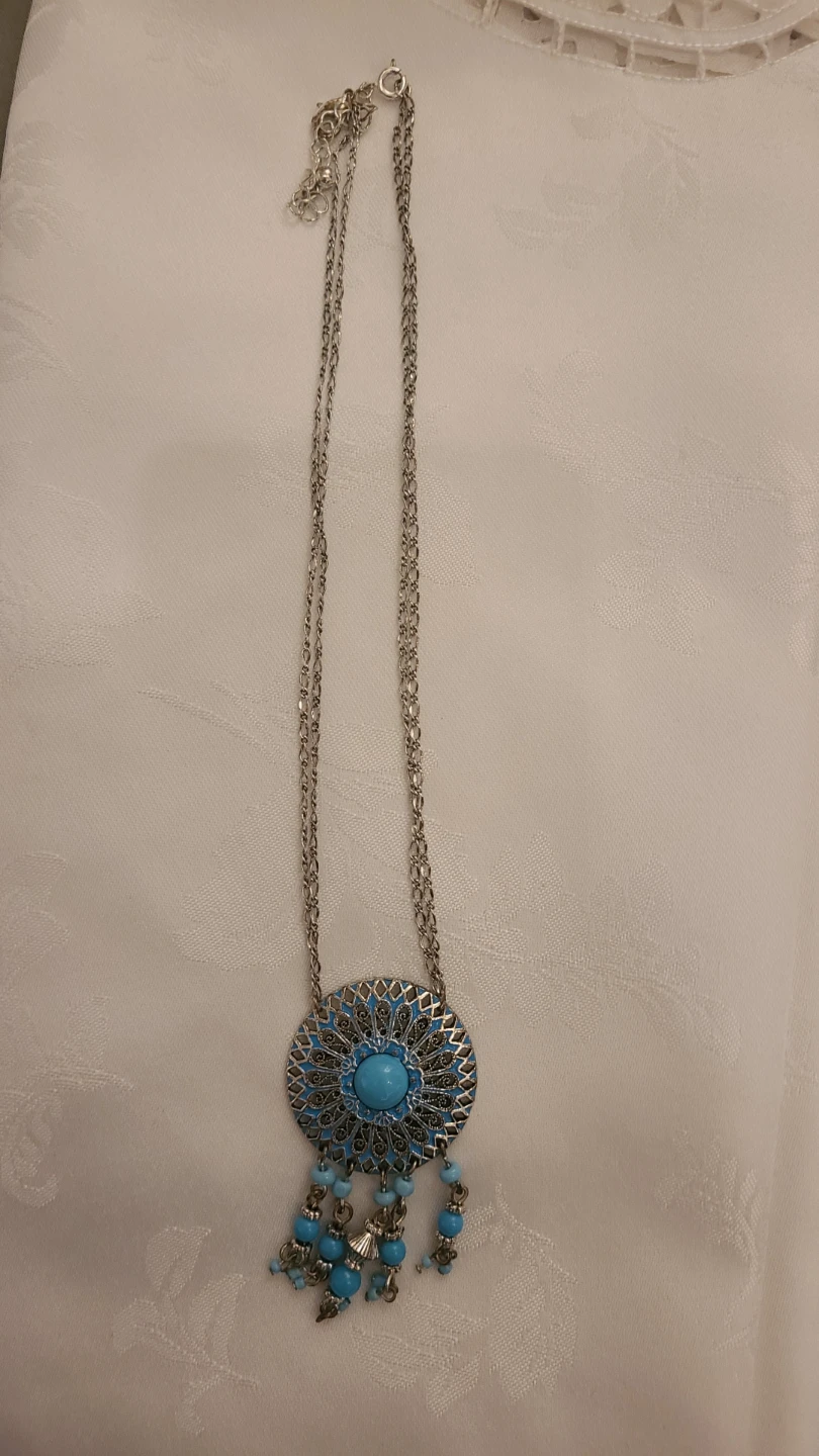 Blue Filigree Pendant Necklace - photo 3